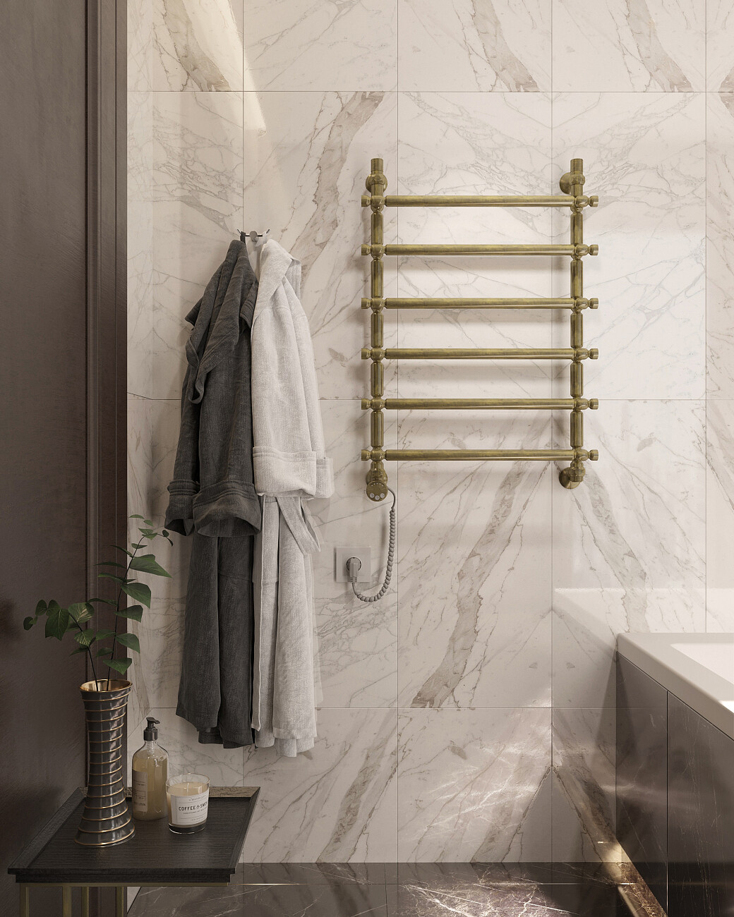 Полотенцесушитель электрический 80х50 см состаренная бронза Ewrika "Медея" B3 4656754410303 - изображение 7