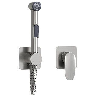 Гигиенический душ с встраиваемым смесителем никель Wasserkraft A1451.275.100.092