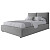 Кровать полутораспальная 140х200 серая Bubble