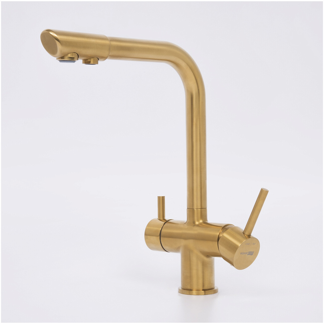Смеситель для кухни под фильтр из латуни золотой Wasserkraft A8387 - изображение 10