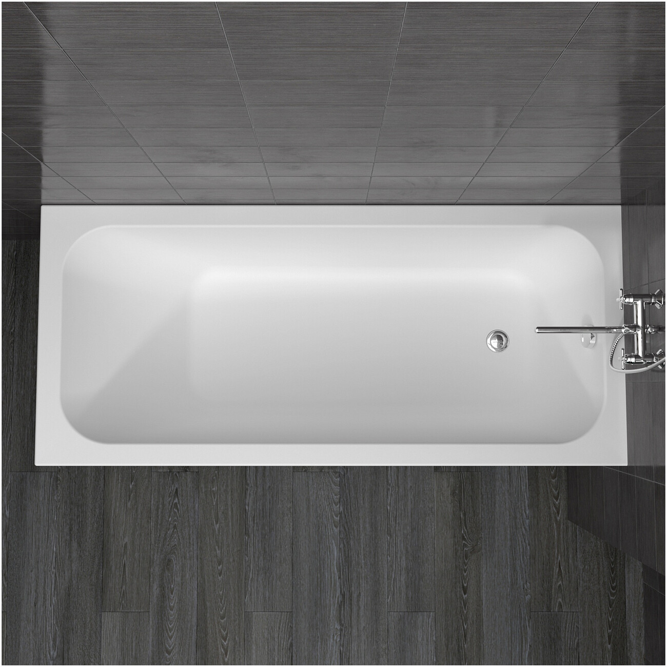 Ванна акриловая 170х70 см с каркасом белая Stworki "Ларвик" VN-732759 - изображение 2