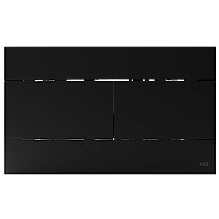 Панель смыва механическая двойная пластиковая черная Oli Slim 886040