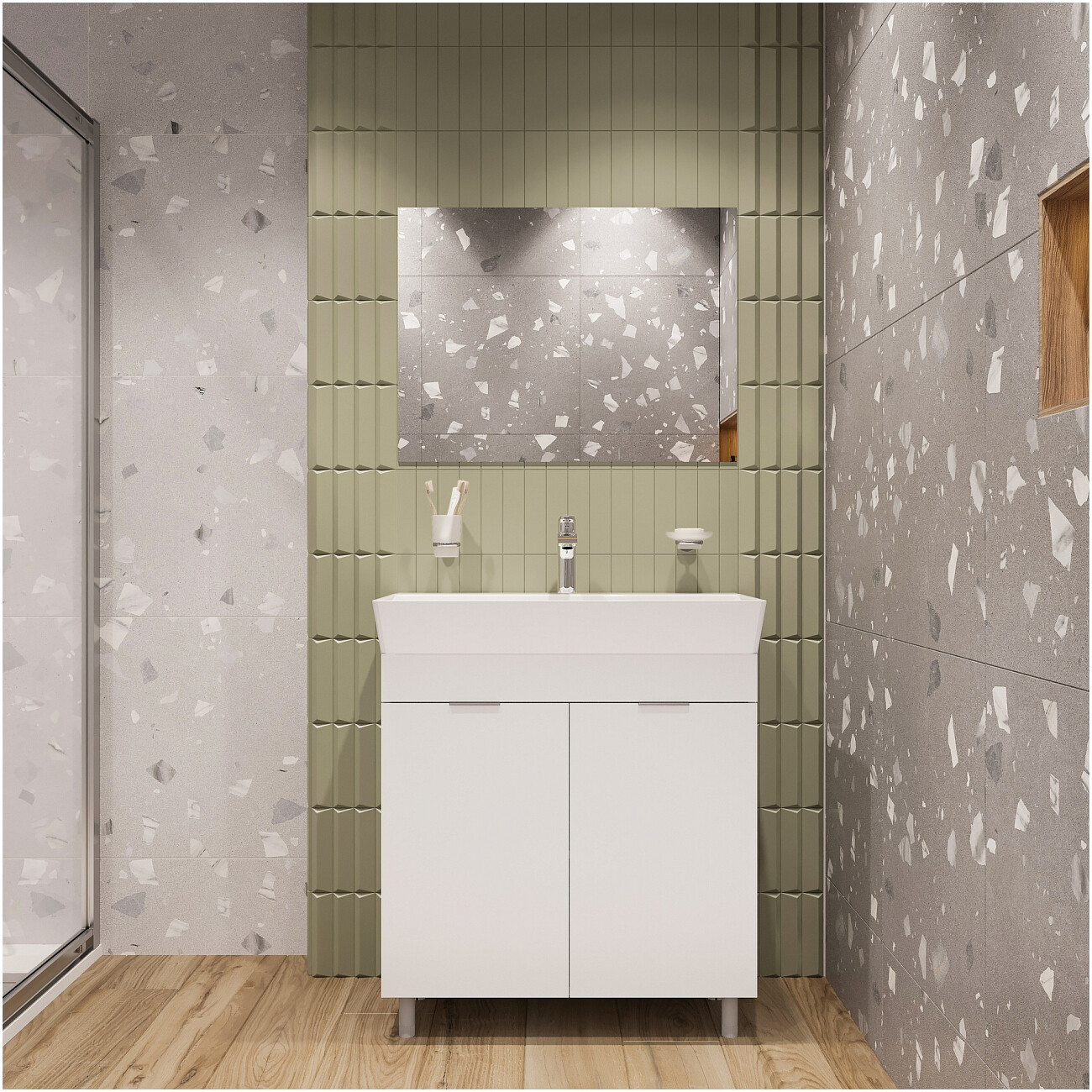 Раковина мебельная 45х80 см белая Diwo "Архангельск 80" VG 0080 - изображение 3