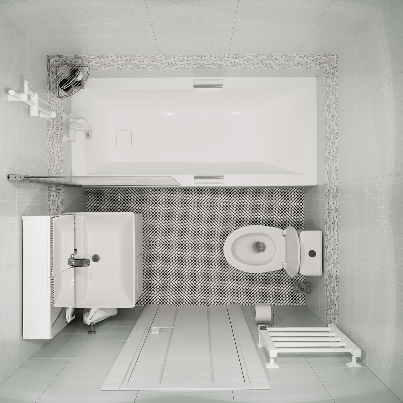 Смеситель для ванны с душем белый Diwo "Смоленск" SM-03w - изображение 8