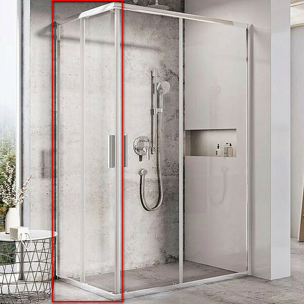 Душевая дверь стеклянная раздвижная 195х80 см хром Ravak Blix Slim BLSRV2K-80 X1XM40C00Z1 - изображение 1