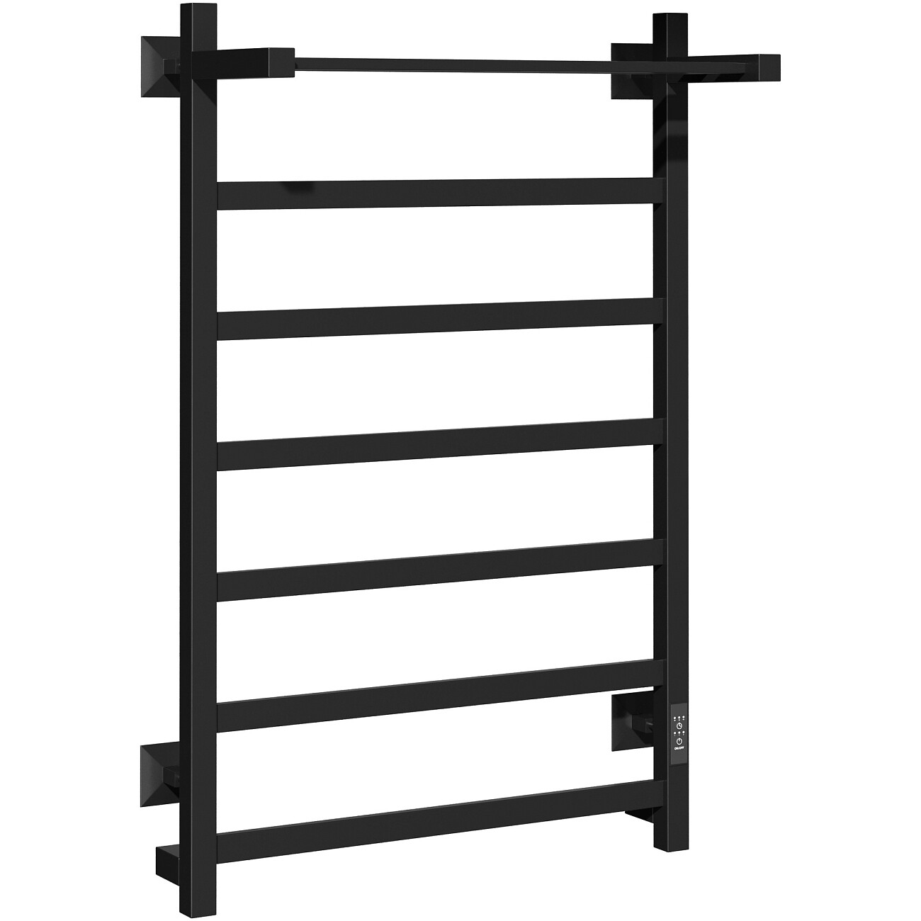 Полотенцесушитель электрический 80х50 см с полкой черный Ewrika "Пенелопа КВ7" - изображение 6