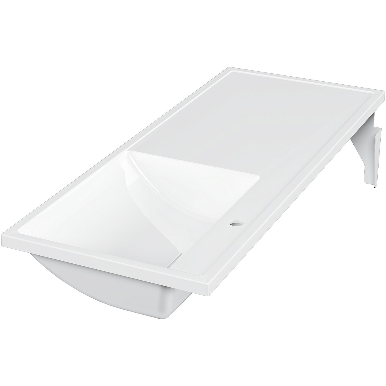 Раковина на стиральную машину со столешницей слева 50х120 см белая Stworki "Флом" SFnS1200R - изображение 9