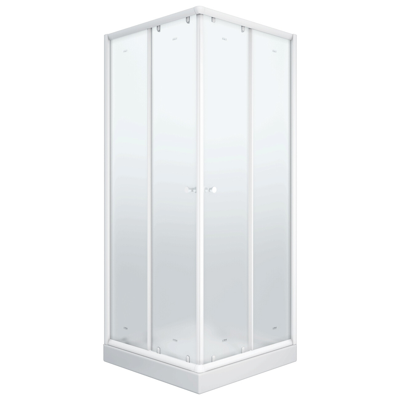 Душевой уголок квадратный с низким поддоном 80х80 см белый Parly ZFQ81 - изображение 3
