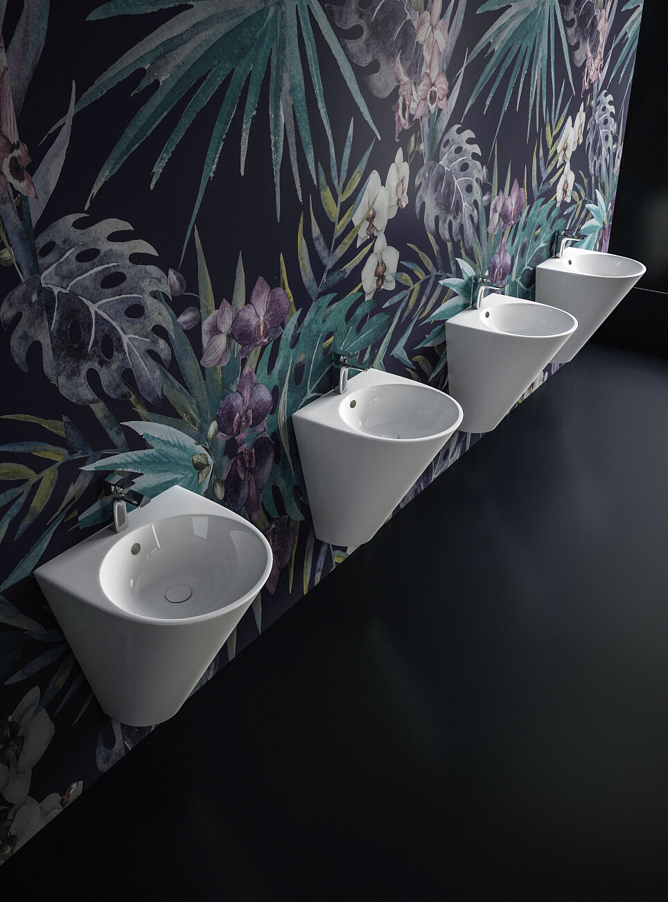 Раковина подвесная керамическая полукруглая 53х48 см белая Stworki 100501-101 - изображение 6