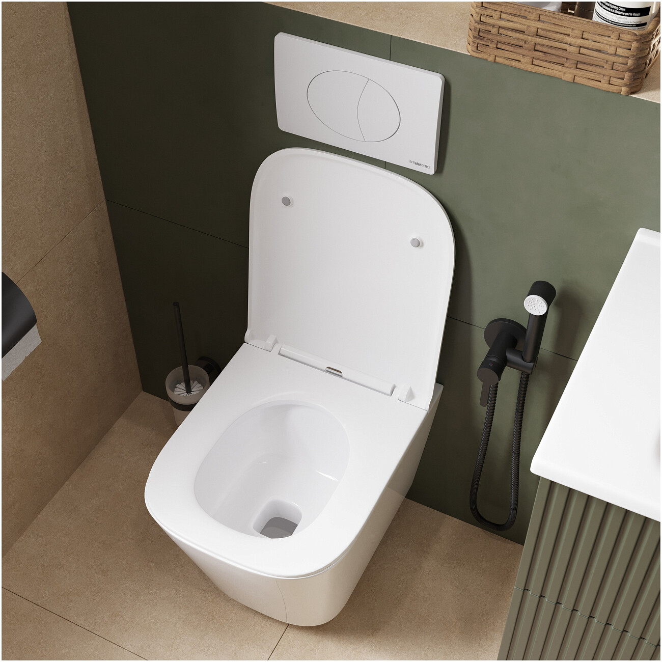 Унитаз подвесной безободковый с микролифтом белый Diwo "Смоленск" 5412 - изображение 9