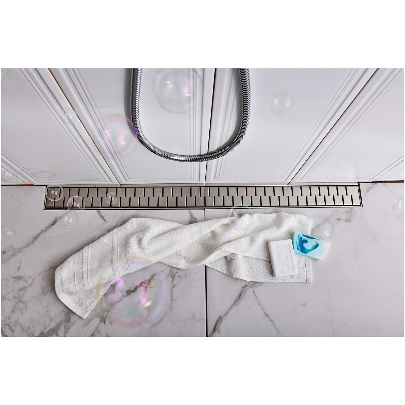 Душевой лоток с решеткой 45 см хром Creto Snake CRE-450 SN - изображение 15