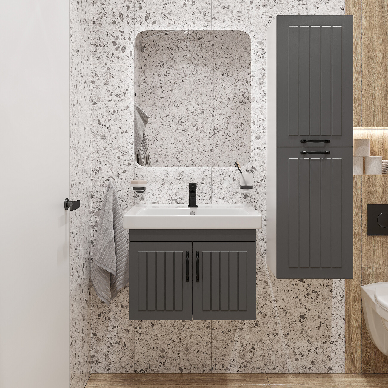 Смеситель для раковины однорычажный черный Stworki "Орхус" OR-01b - изображение 8