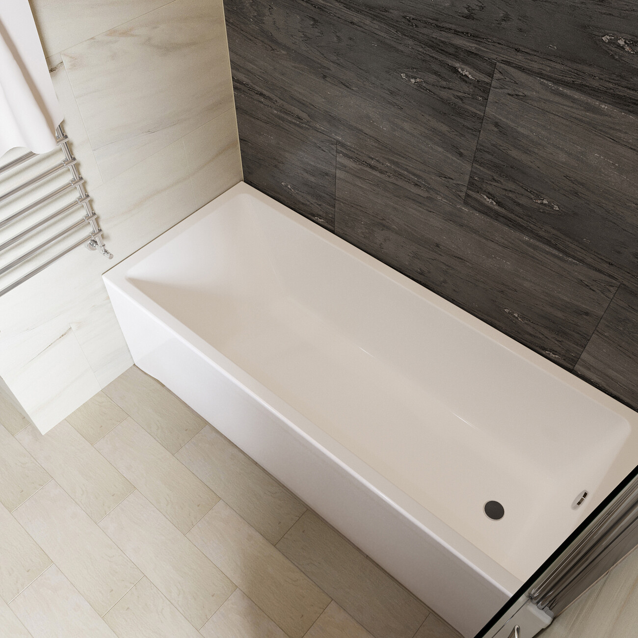 Ванна акриловая 80х180 см белая Diwo "Суздаль" Щ0000046598 - изображение 3