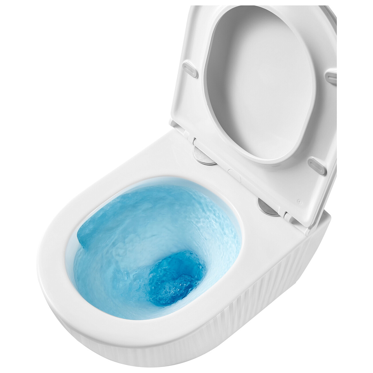 Унитаз подвеснойбезободковый с сиденьем микролифт белый Point "Деметра" PN41121 - изображение 6