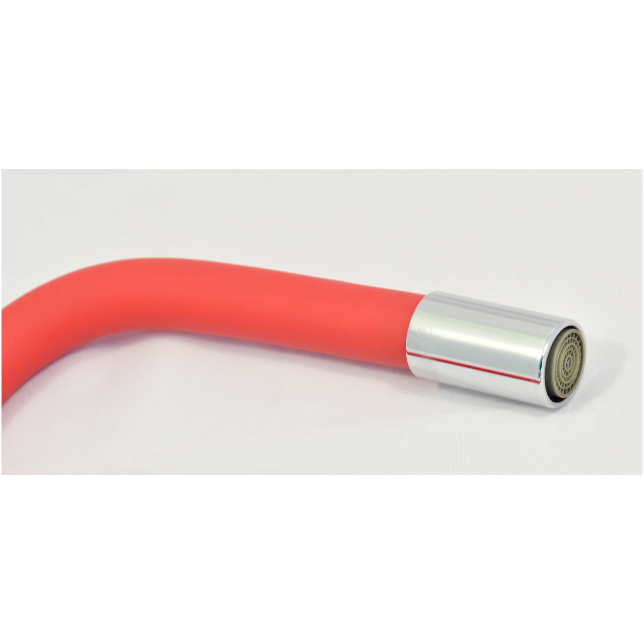 Смеситель для кухни однорычажный с гибким изливом красный, хром Juguni Luxe Capella 0402.484 - изображение 8