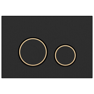 Кнопка смыва для унитаза настенная 15х22 см матовая черная Cersanit Twins 63534