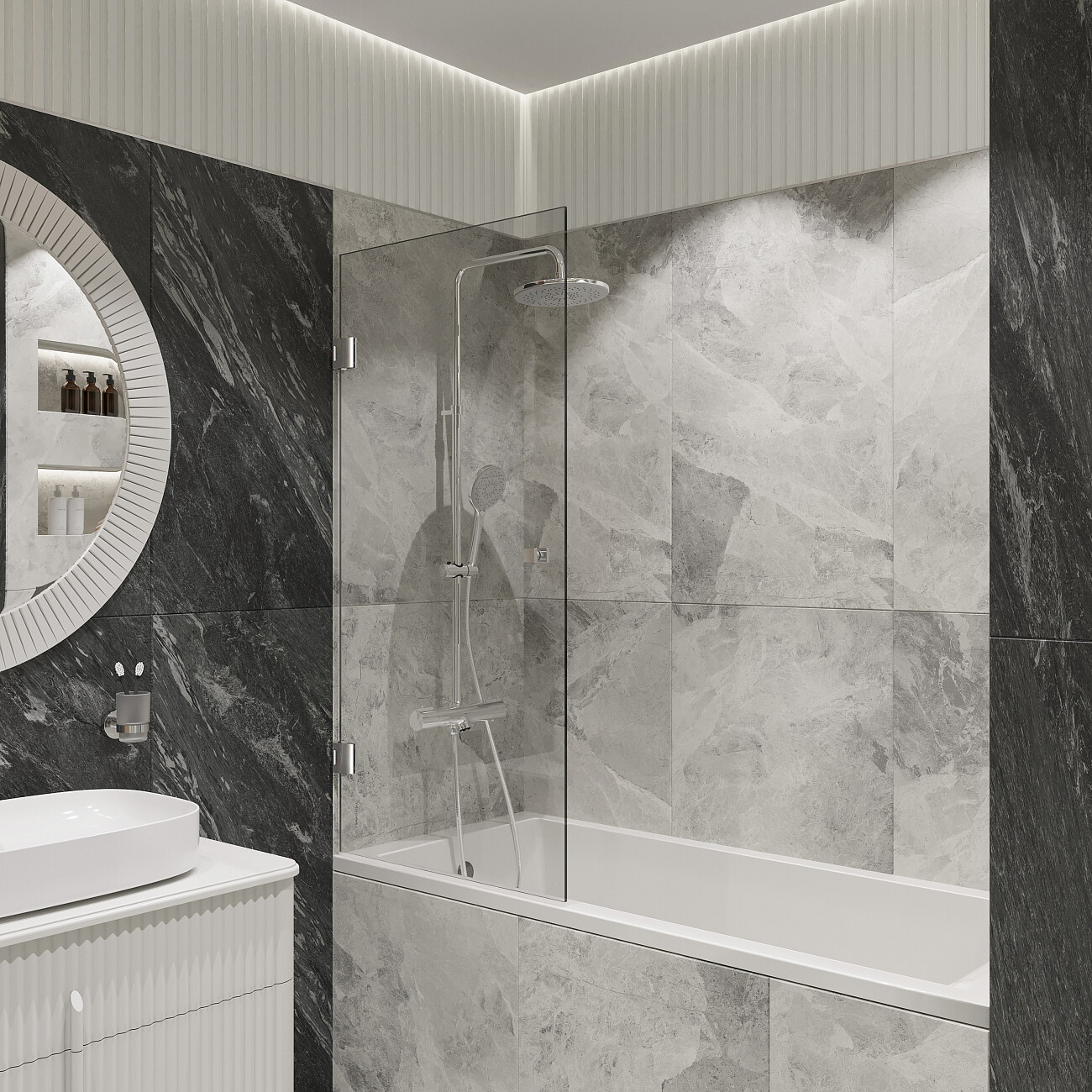 Ванна из искусственного камня с ножками 160х70 см белая Stworki "Ольборг" ФР-00014087, ФР-00014106 - изображение 3