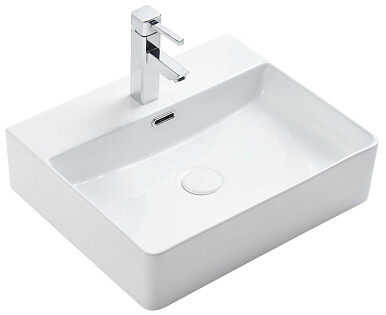 Раковина накладная фарфоровая прямоугольная 42х50 см белая Aquatek AQ3231-00