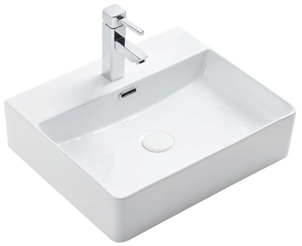 Раковина накладная фарфоровая прямоугольная 42х50 см белая Aquatek AQ3231-00 - изображение 1