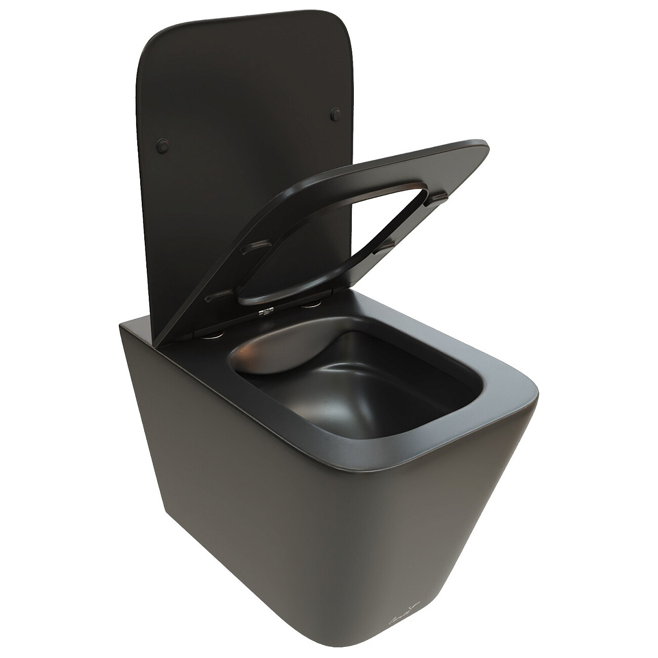 Унитаз подвесной безободковый черный матовый Cerutti SPA Maiella Aria MB CT9163 - изображение 9