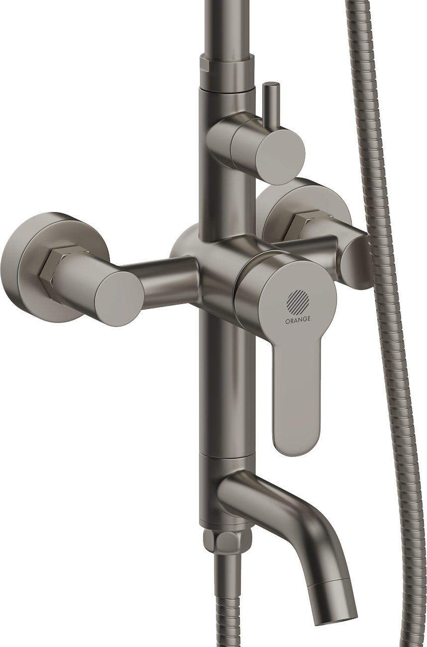 Душевая стойка с верхним душем и смесителем стальная Stworki "Тронхейм" TR-05ni - изображение 5