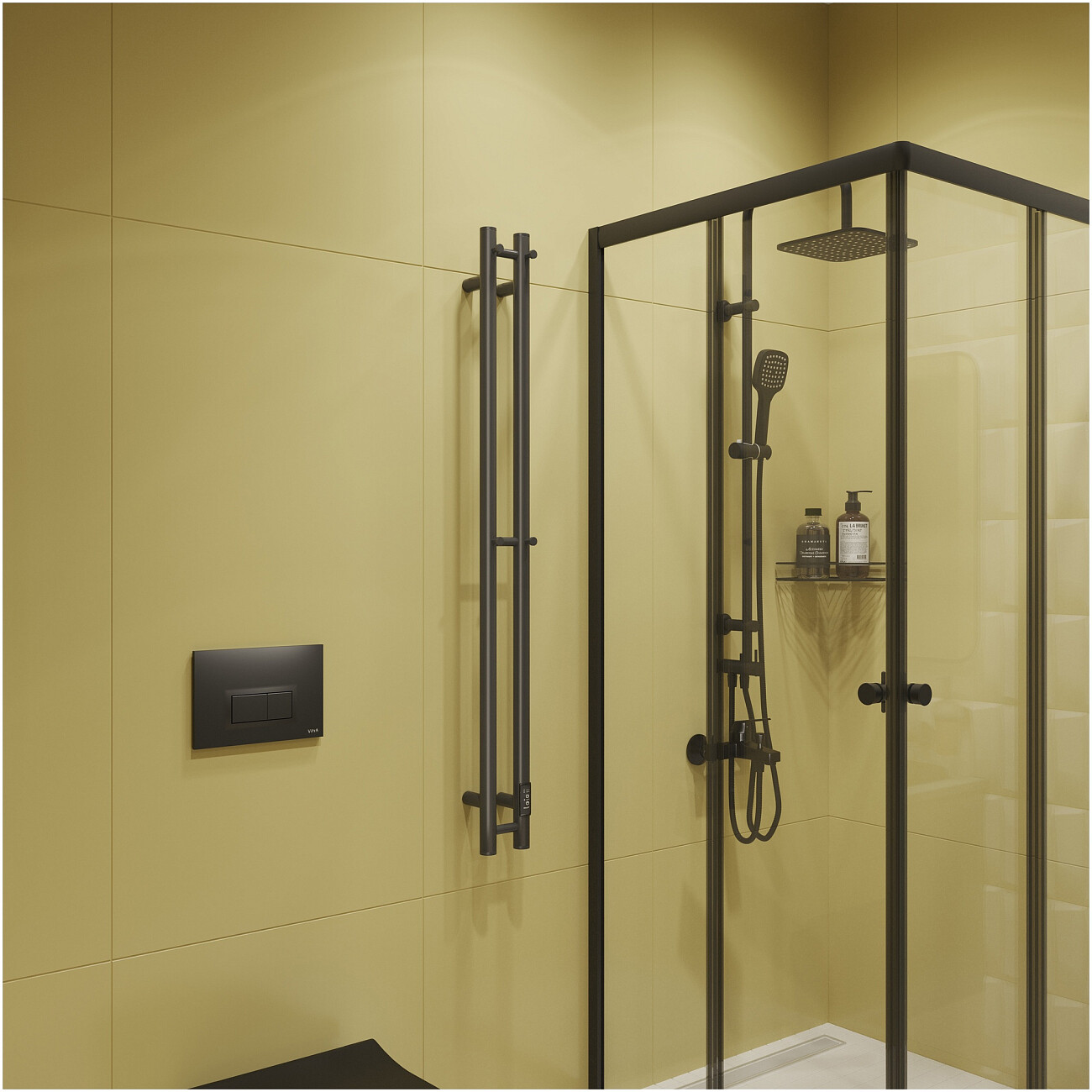 Полотенцесушитель электрический 120х8 см черный Ewrika "Пенелопа" X2 4657801245107 - изображение 3