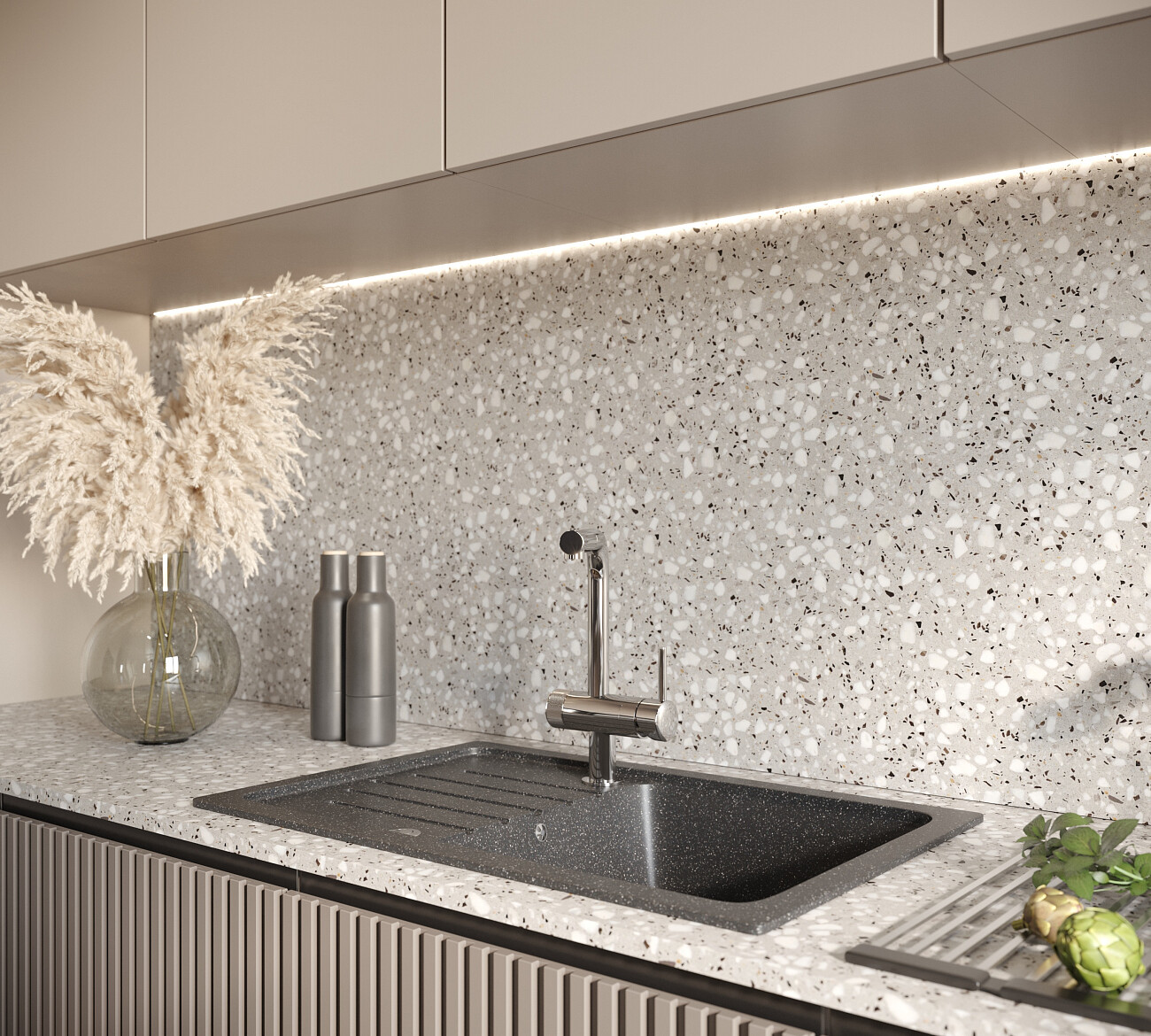 Мойка кухонная черная Domaci "Бьелла" DMC-76-308 - изображение 4