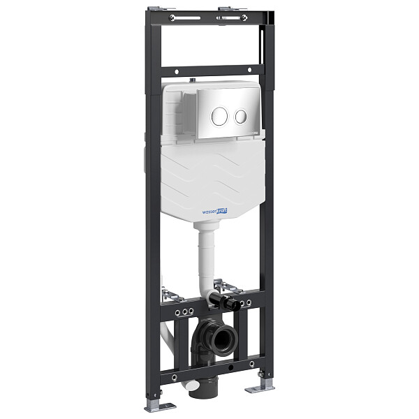Инсталляция для унитаза с кнопкой смыва хром Wasserkraft Alme 15TLT.010.ME.CH01 - изображение 1