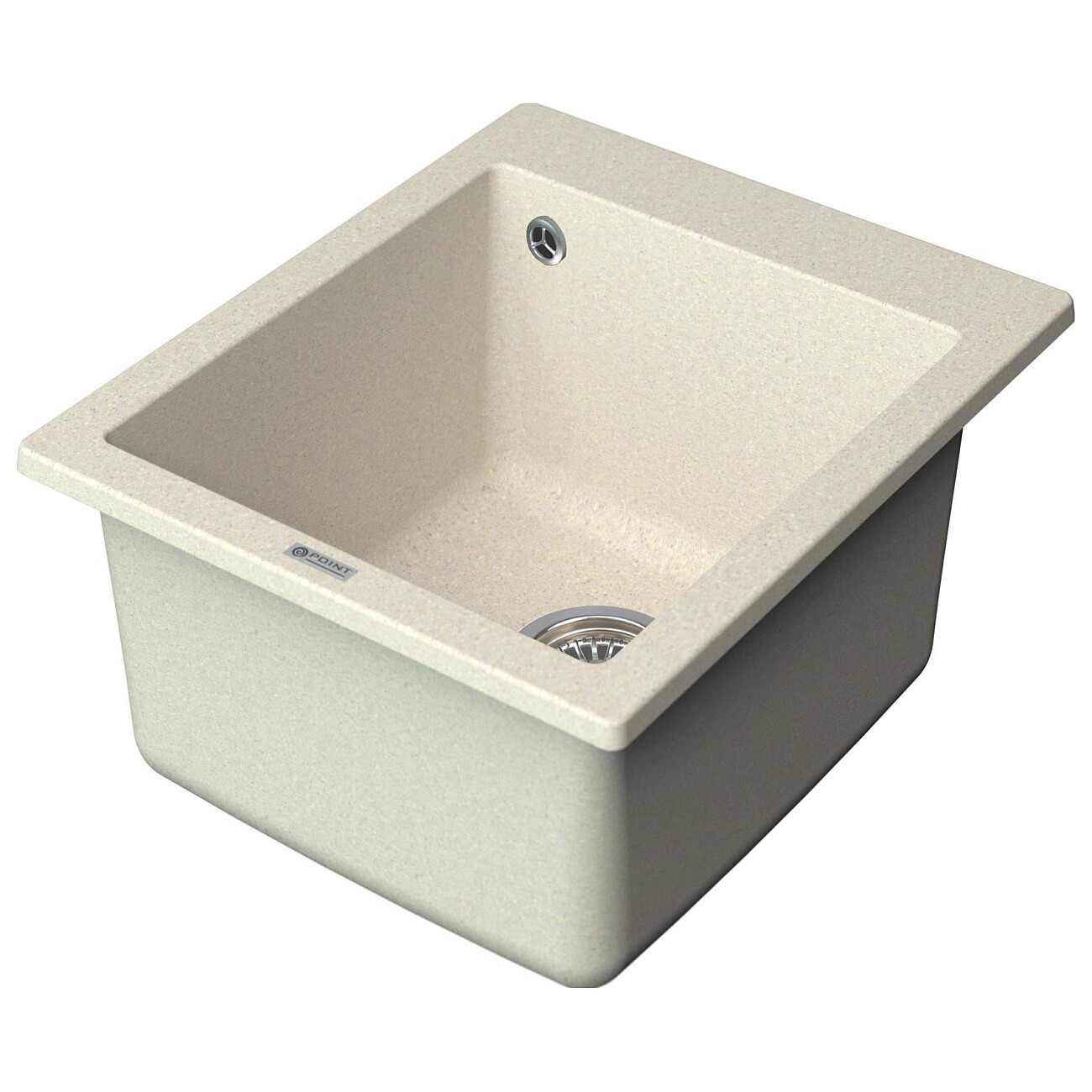 Мойка кухонная кварцевая квадратная бежевая Point "Динара 42" PN3004BG - изображение 2