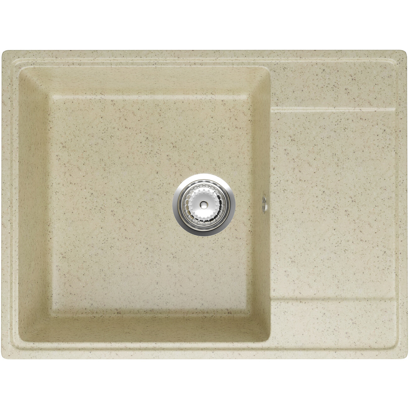 Мойка кухонная из искусственного мрамора с крылом бежевая Domaci "Палермо" PR-650-002 - изображение 10