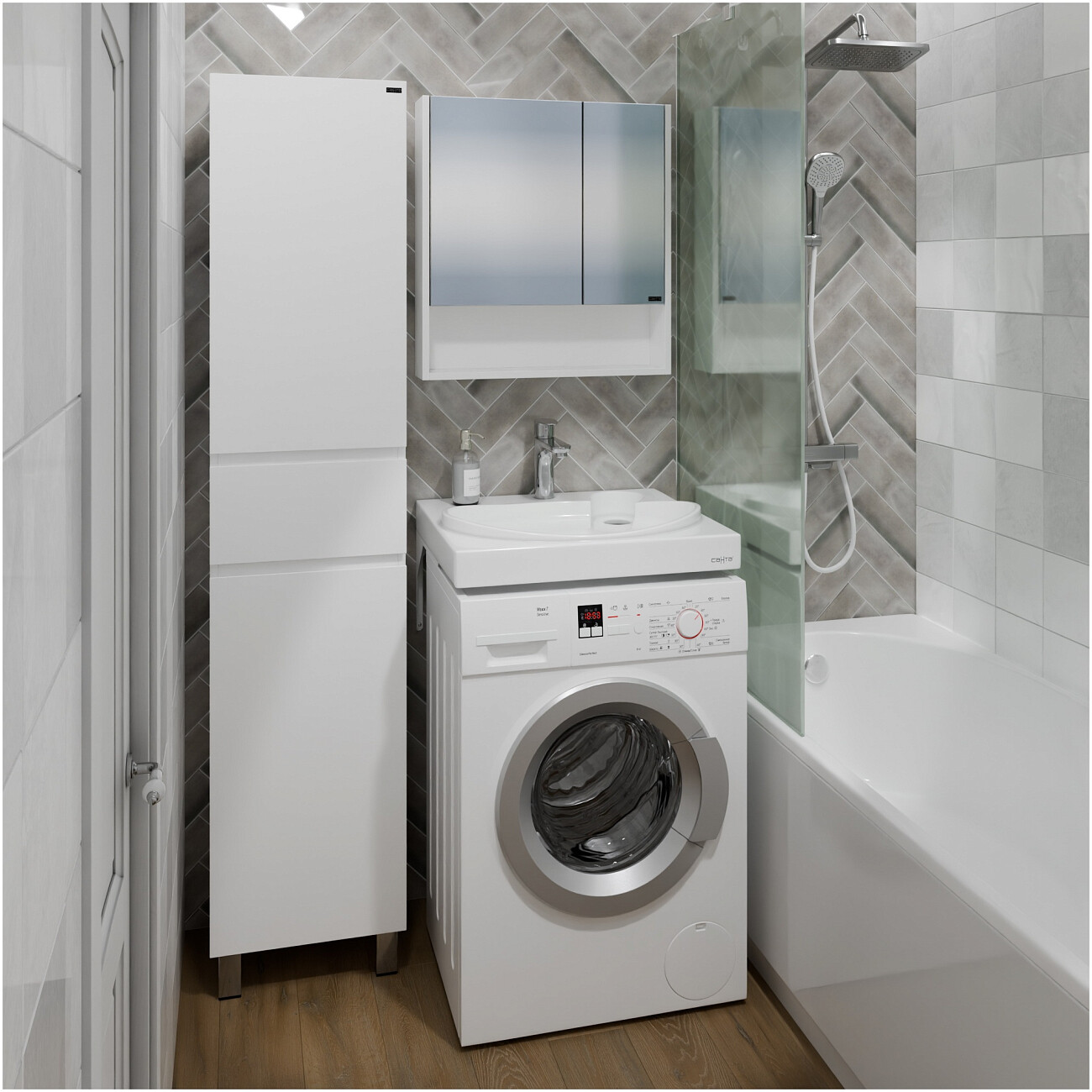 Раковина над стиральной машиной 55х60 см белая "Сатурн" 900126 - изображение 6