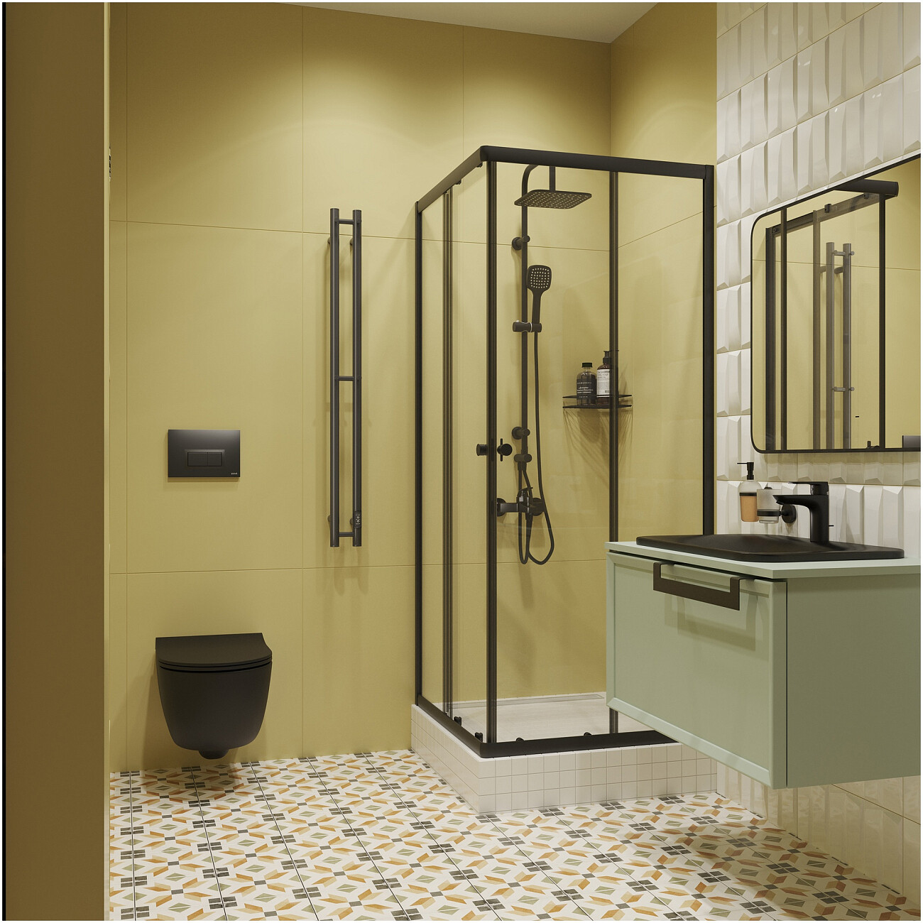 Полотенцесушитель электрический 120х8 см черный Ewrika "Пенелопа" X2 4657801245107 - изображение 4