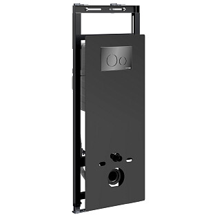 Инсталляция для унитаза с кнопкой смыва черный глянец Wasserkraft Salm 27TLT.010.ME.BL.PB02