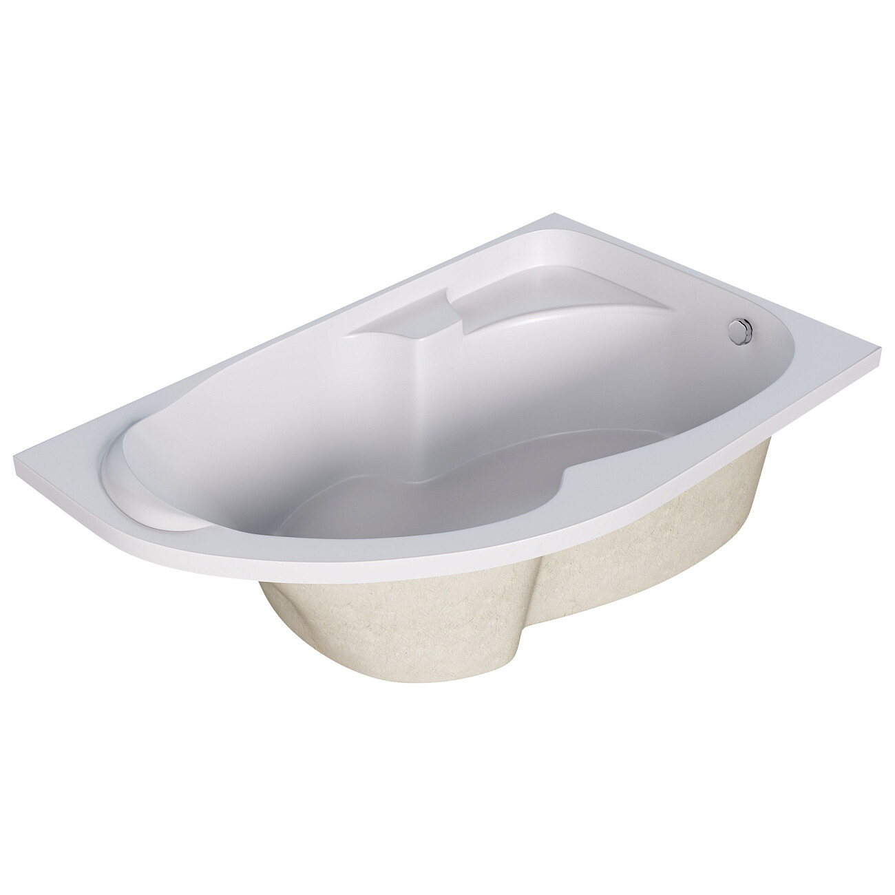 Ванна акриловая 150х90 см правая белая Creto Doris 14-15090R - изображение 3