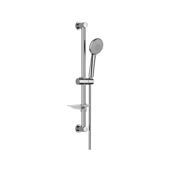 Душевая стойка с держателем и мыльницей 65 см хром Aquatek "Бетта" 3jet AQ2013CR - изображение 1