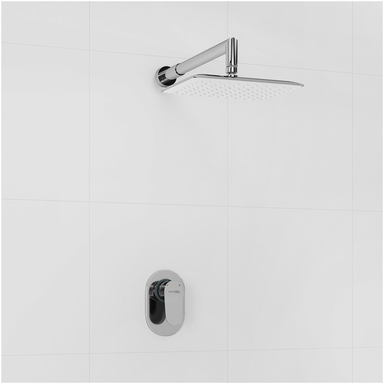 Душевой комплект встраиваемый с верхним душем хром Wasserkraft A12031 - изображение 2