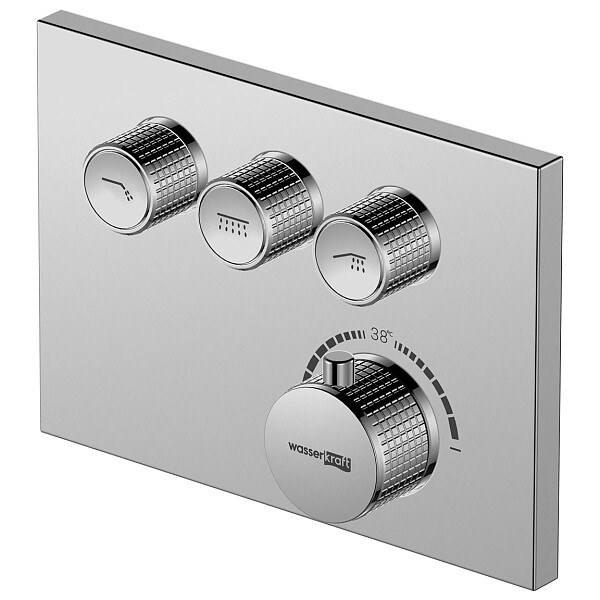 Термостатический смеситель для ванны и душа хром Thermo Dinkel 5858 - изображение 1
