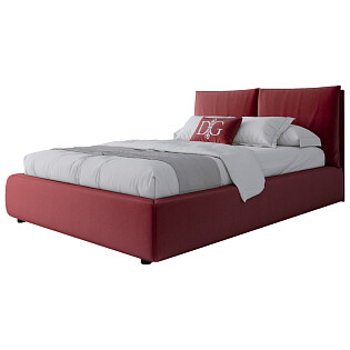 Кровать подростковая 140х200 бордовая Bubble