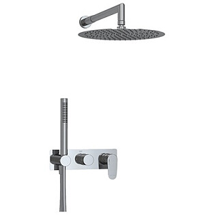 Душевой комплект встраиваемый с верхним душем и лейкой хром Wasserkraft A16116