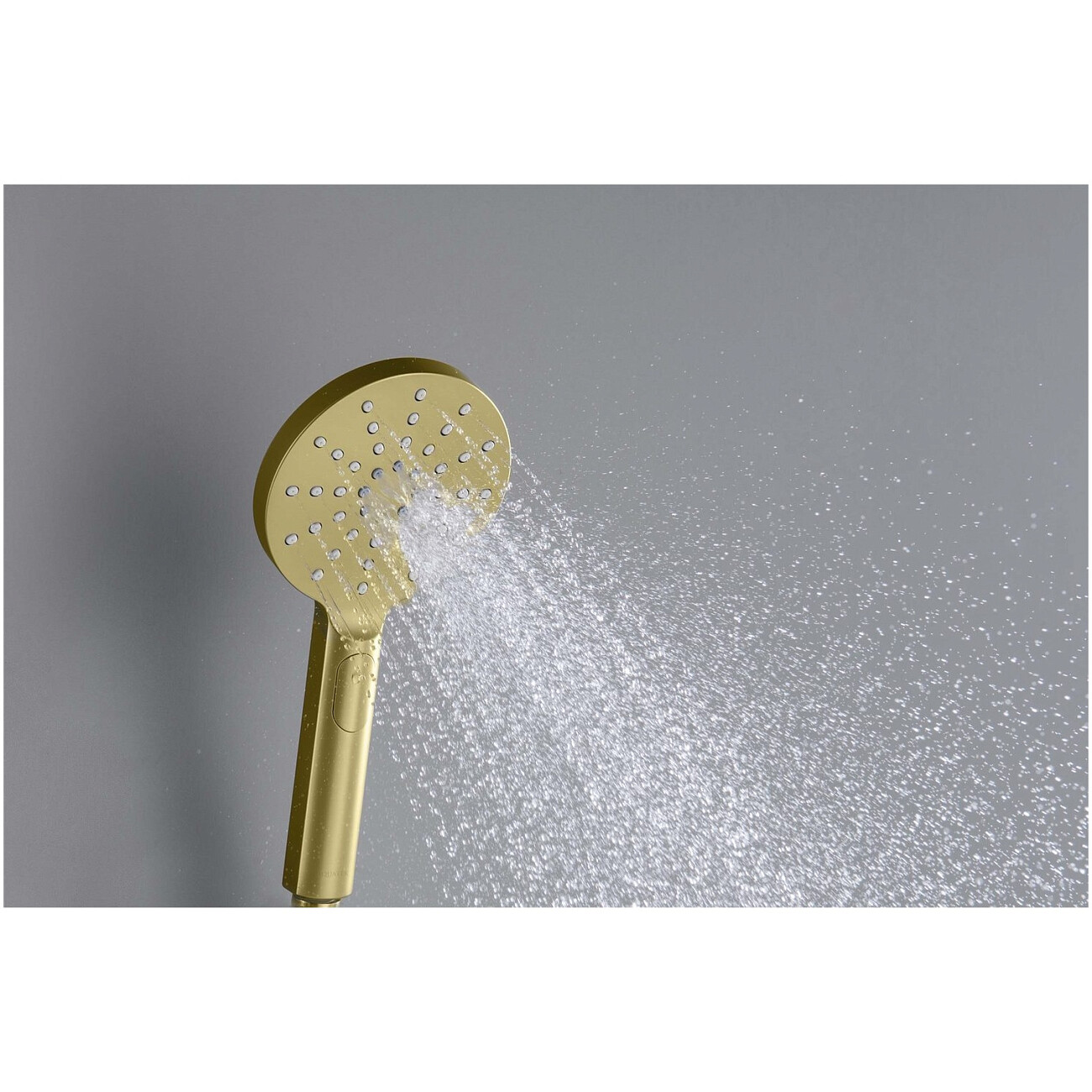 Лейка для ручного душа круглая 12 см шлифованное золото Aquatek "Оберон" AQ2006BG - изображение 5