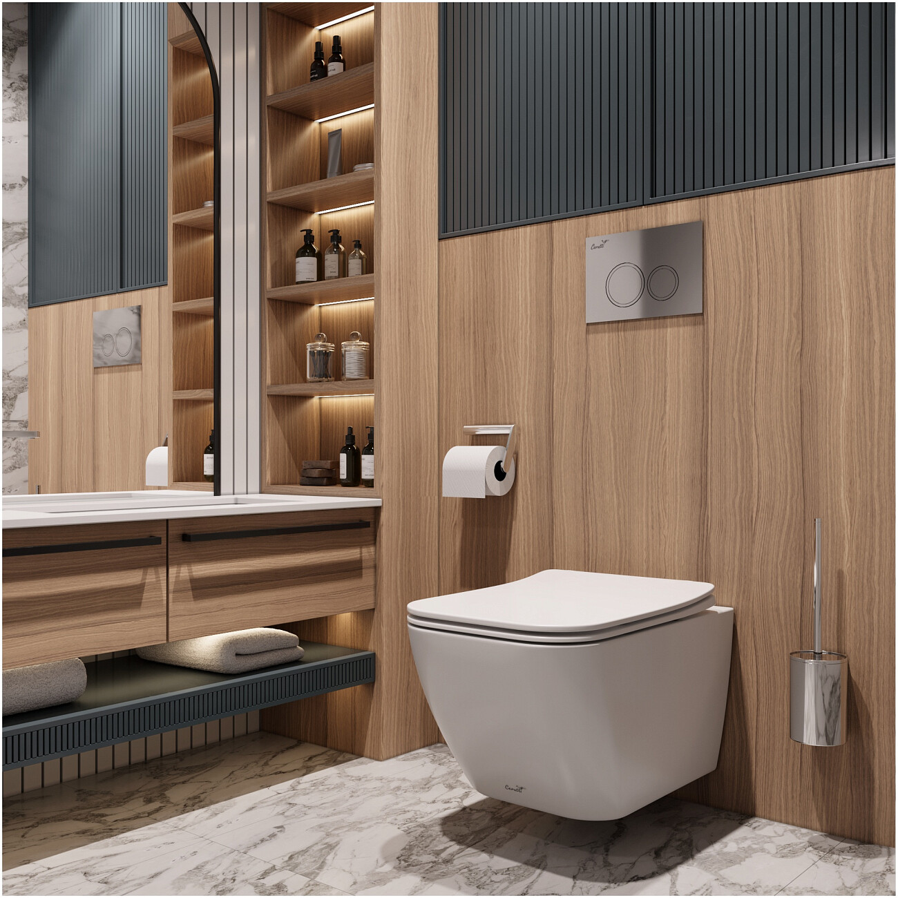 Унитаз подвесной безободковый белый матовый Cerutti SPA Mimi Aria MW CT8919 - изображение 8