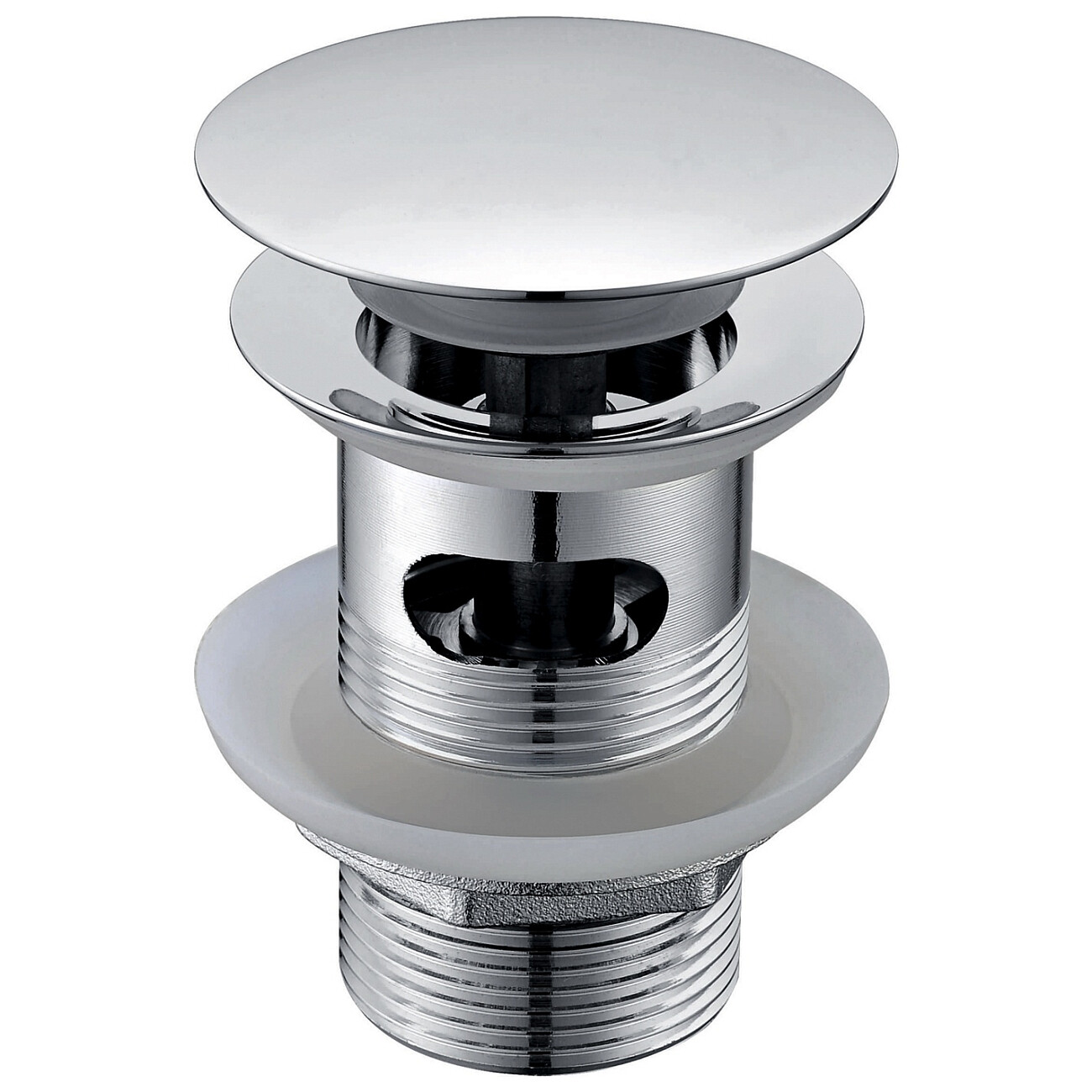 Донный клапан для раковины клик-клак круглый хром Wasserkraft A024 - изображение 2