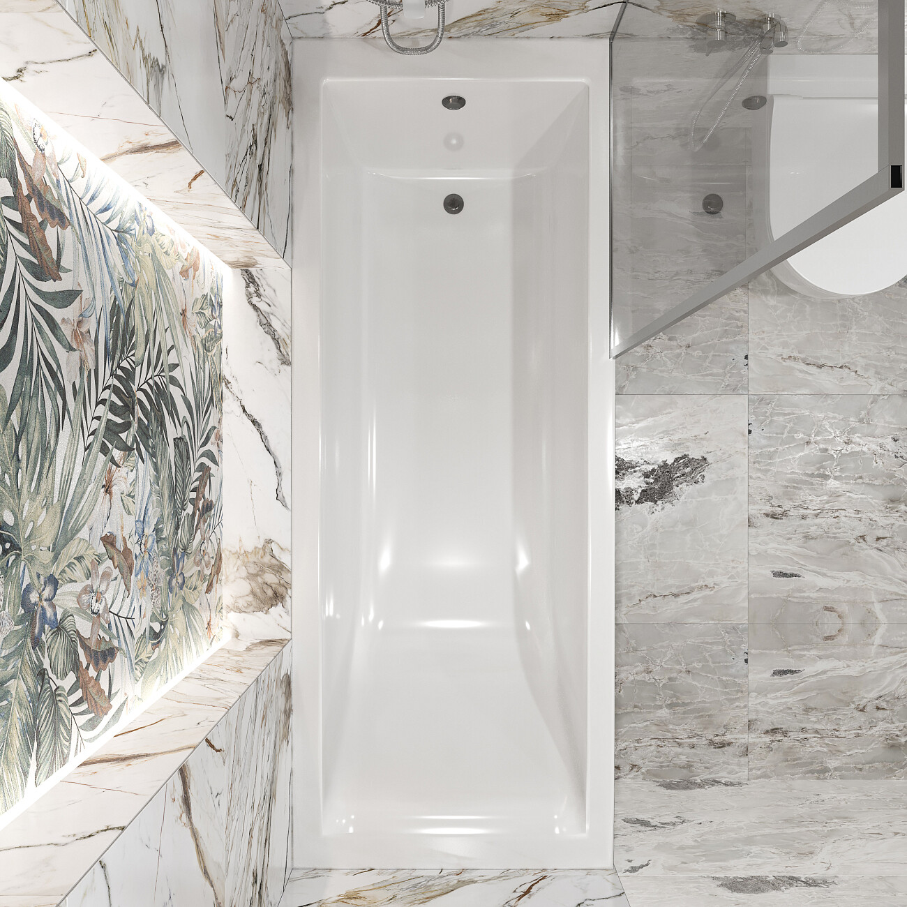 Ванна из искусственного камня 70х180 см с ножками белая Stworki "Ольборг" ФР-00014089, ФР-00014106 - изображение 5