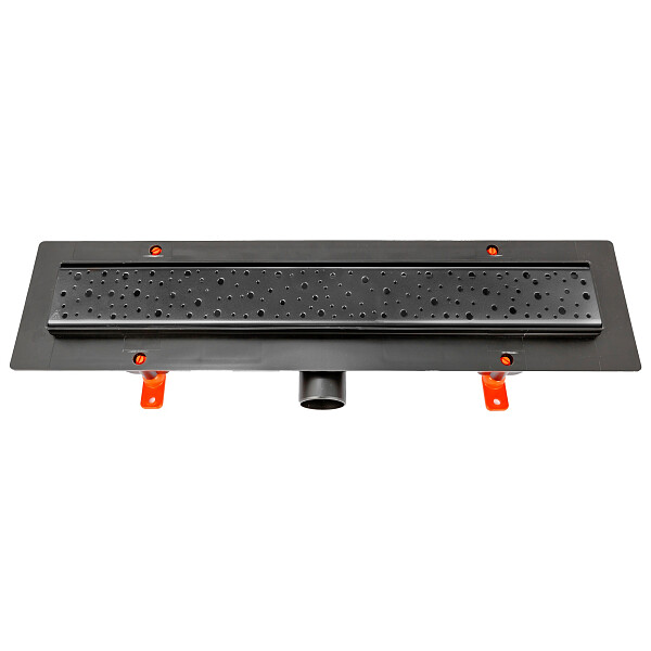 Душевой лоток с решеткой 55 см черный Creto Points CRE-550 PB - изображение 1
