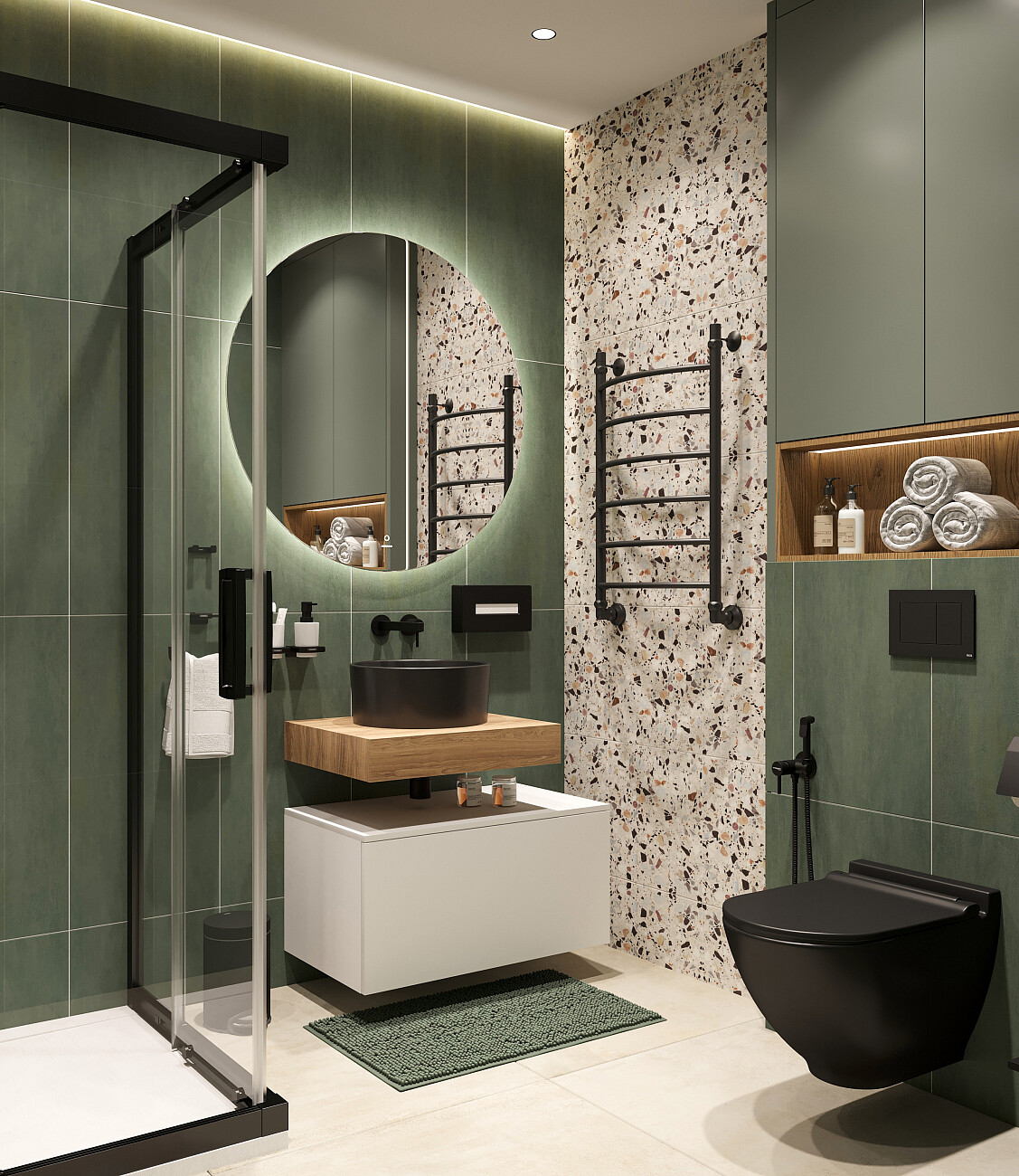 Полотенцесушитель водяной 80х50 см матовый черный Ewrika "Сафо" D 4627201607973 - изображение 8