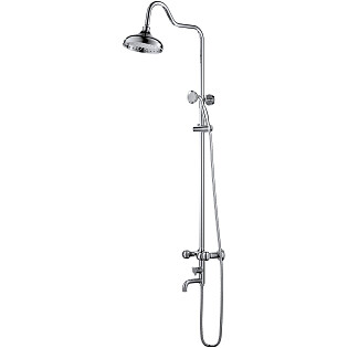 Душевой комплект с регулировкой высоты хром D&K Hessen.Kassel DA1424701D08