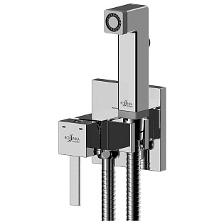 Смеситель встраиваемый с гигиеническим душем хром Rossinka X25-53