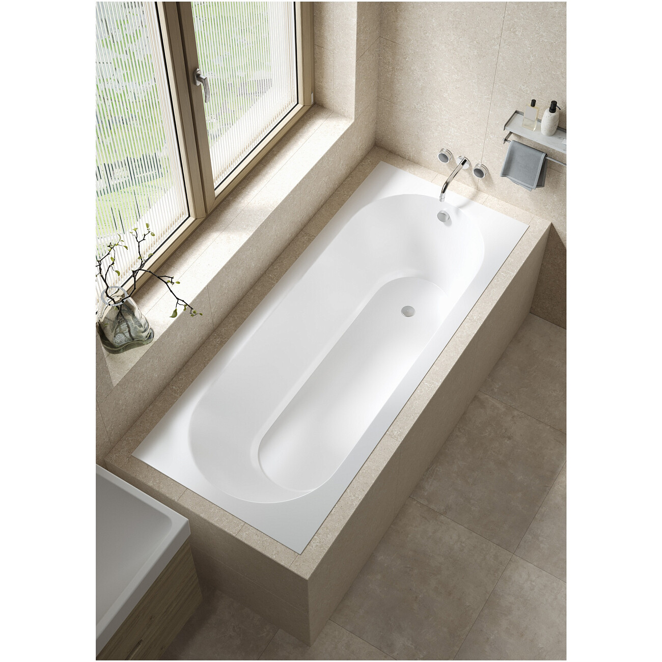 Ванна из литьевого мрамора 170х75 см белая Creto Present 21-1111 - изображение 6