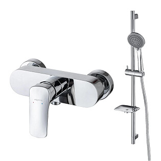 Душевой комплект с лейкой и смесителем хром Aquatek &quot;Вега&quot; AQ1032CR