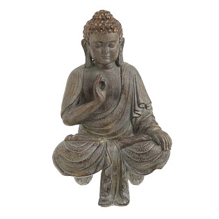Статуэтка декоративная 28 см золото с серым Buddha